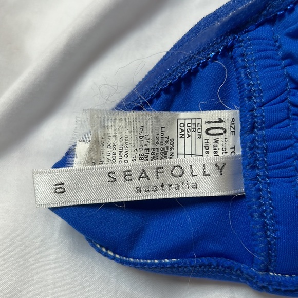 SeaFolly Everything but Water Bright Blue Multi-Way Bikini Top - Picture 4 of 5